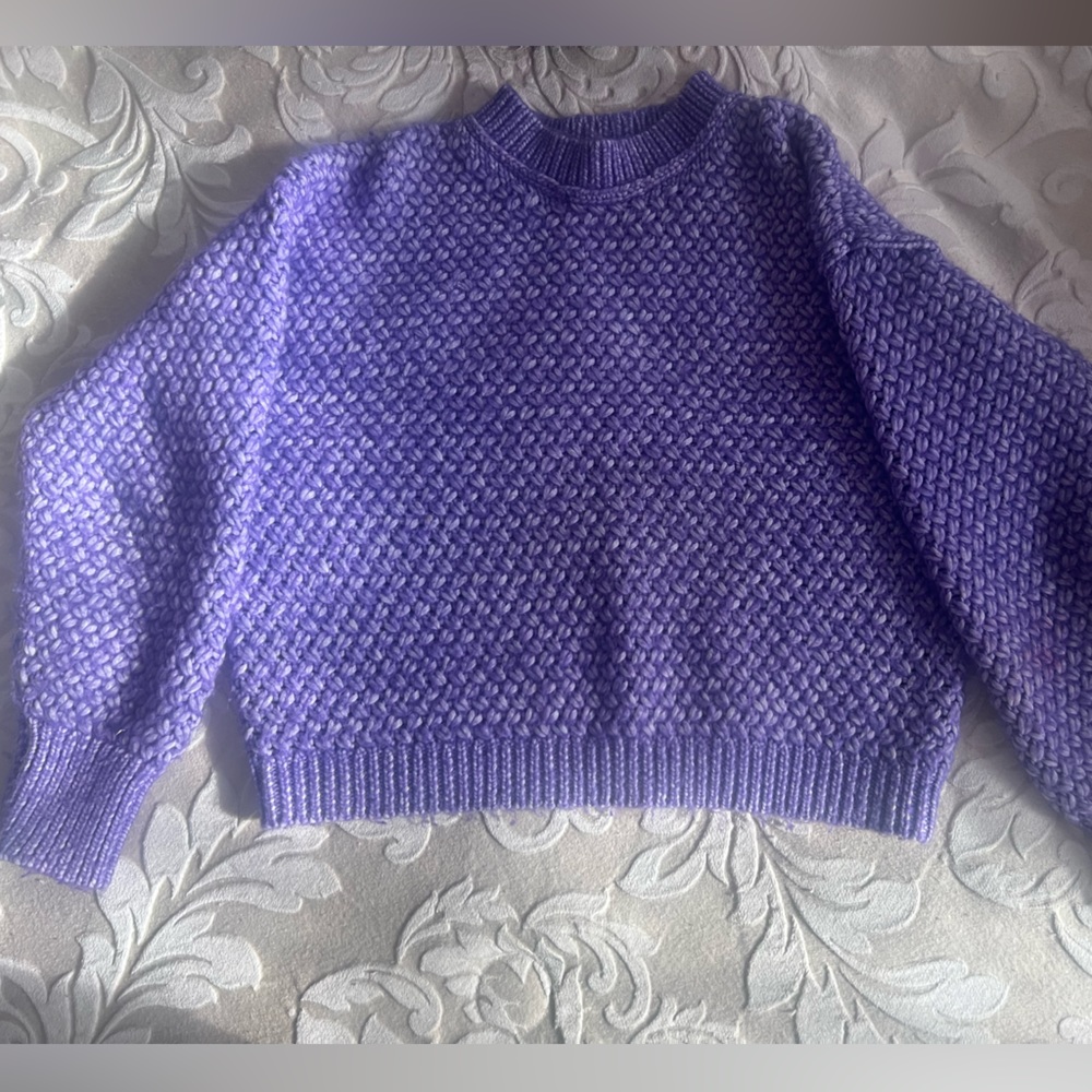 Knit purple sweater